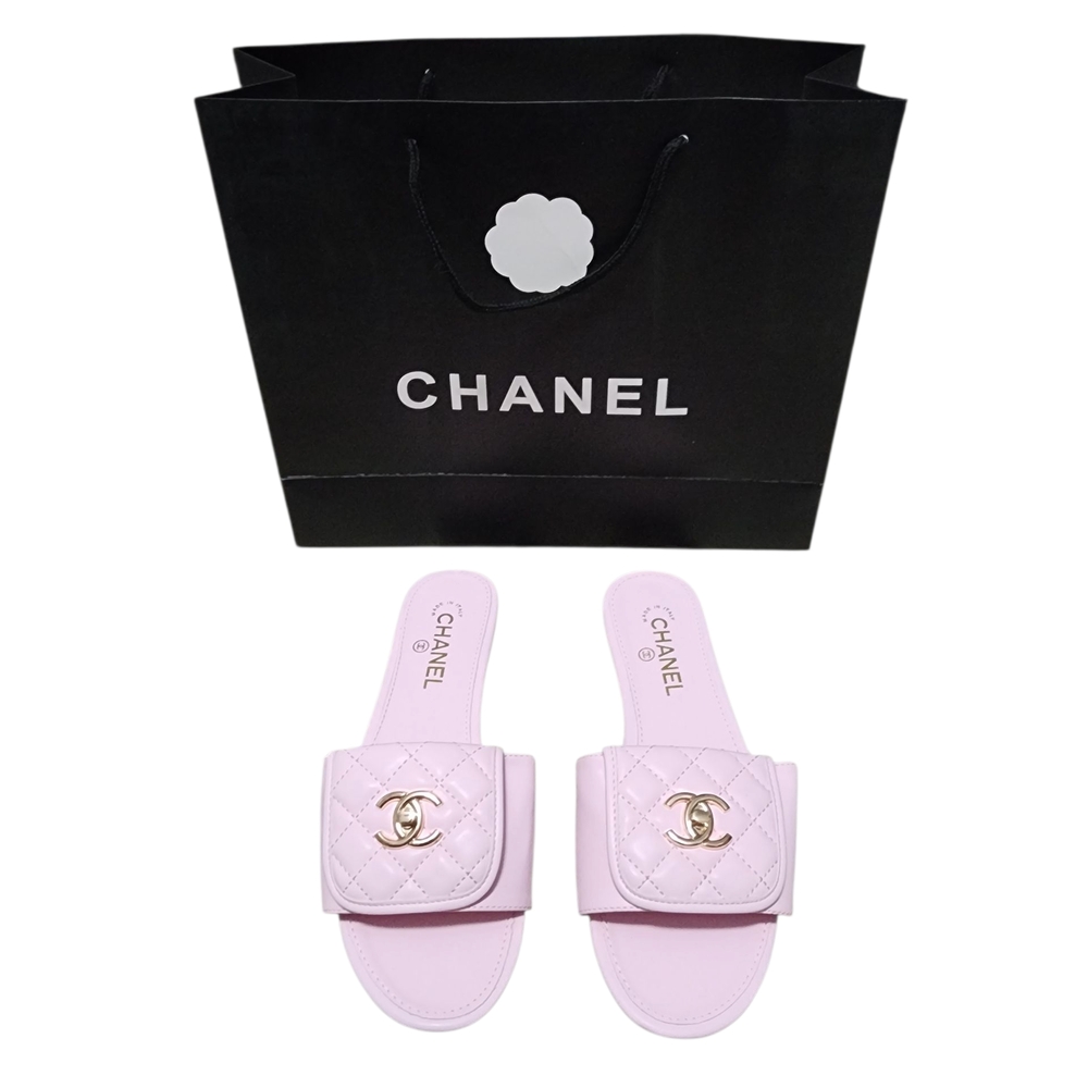 Pink Sandals with Iconic Logo